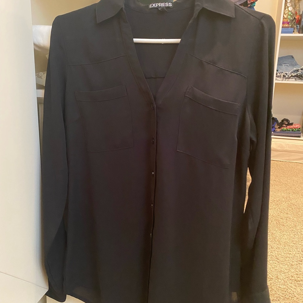 Black Express button down